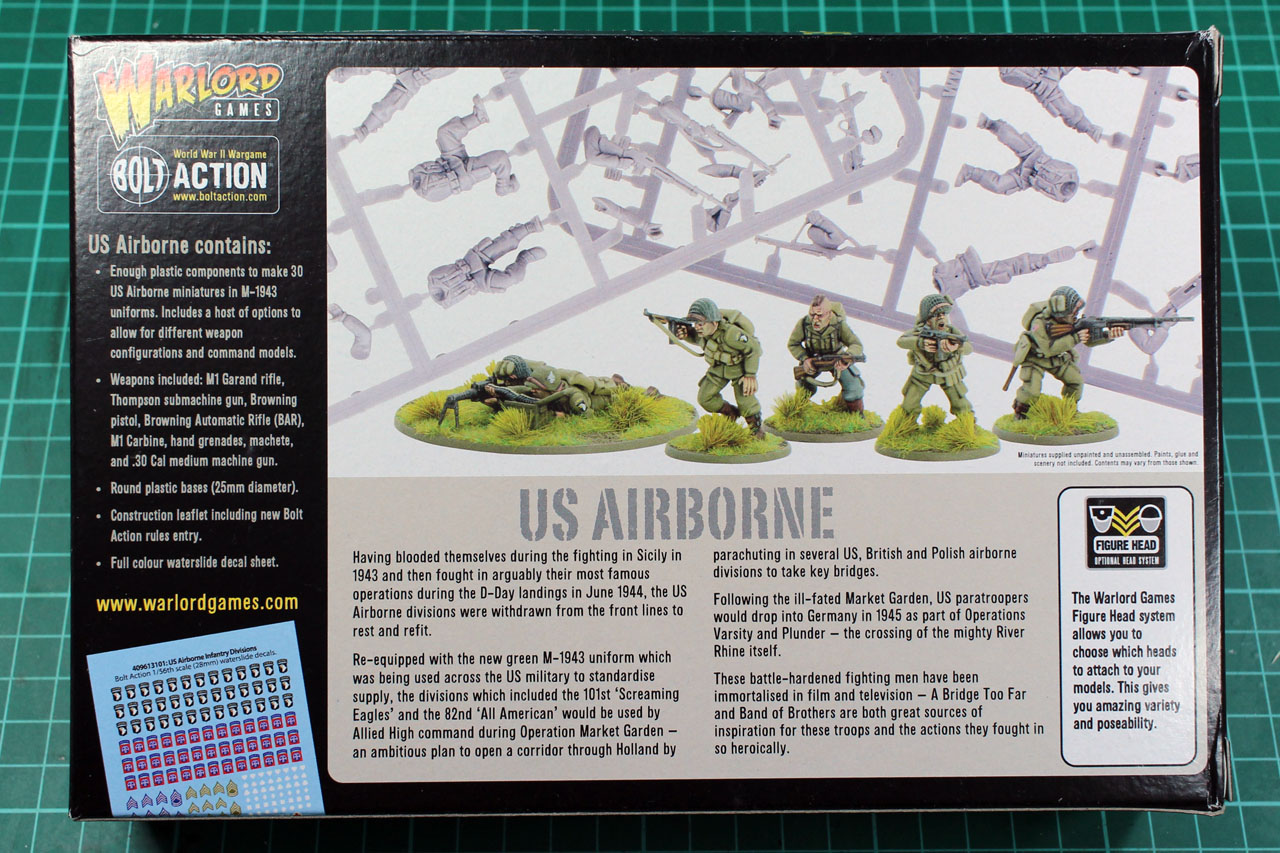 thumbnail image 2 of Warlord Games Bolt Action: US Airborne Infantry On Sprue – 28mm Plastic Miniatures 2 of 6