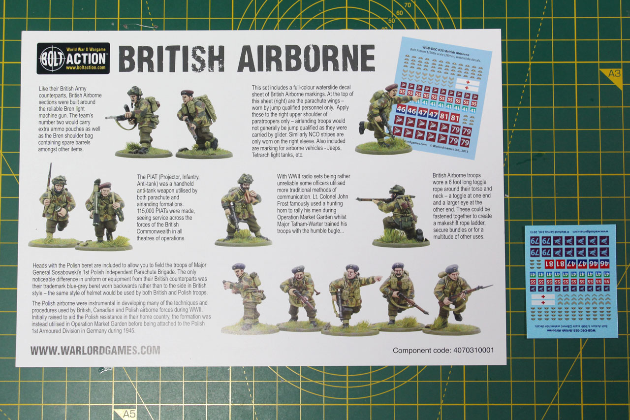 RED 255 WARLORD GAMES BOLT ACTION BRITISH AIRBORNE PIAT TEAM 