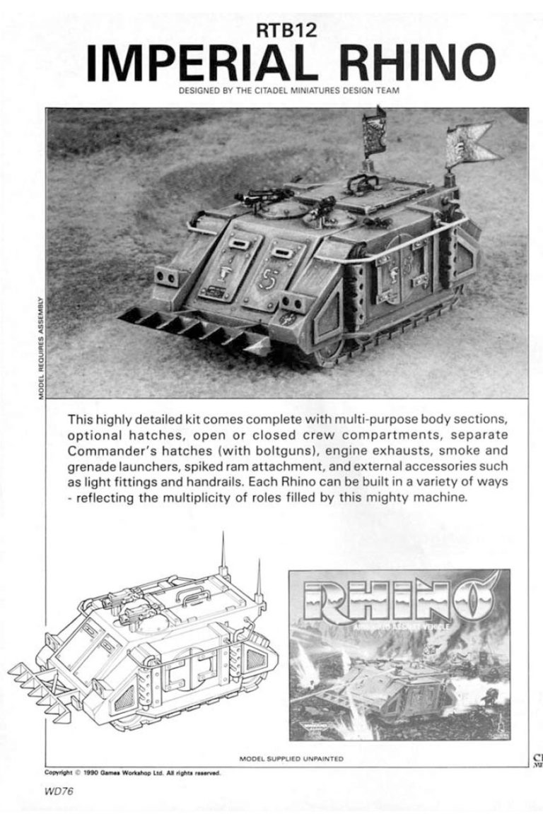 Oldhammer Space Marine Rhino Part 1 « chaosbunker.de