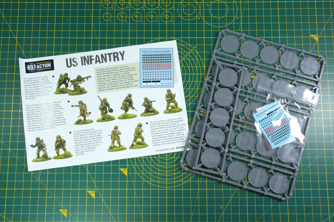 WW2 28mm Warlord Games Instruction Leaflet US American Infantry Rangers 