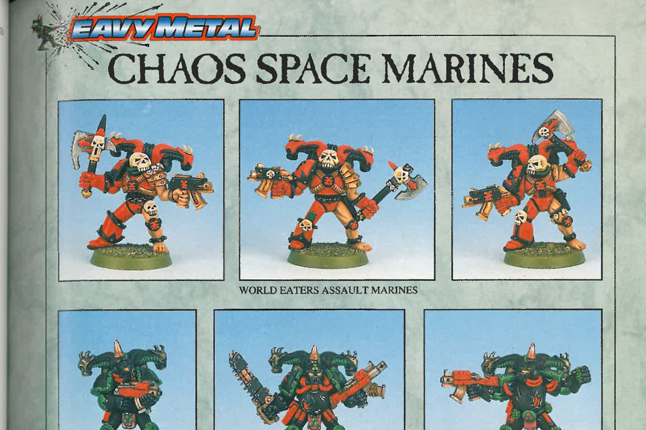 Chaos Space Marines Khorne Berserker Champion Kopf  Warhammer 40K Bitz 1719 