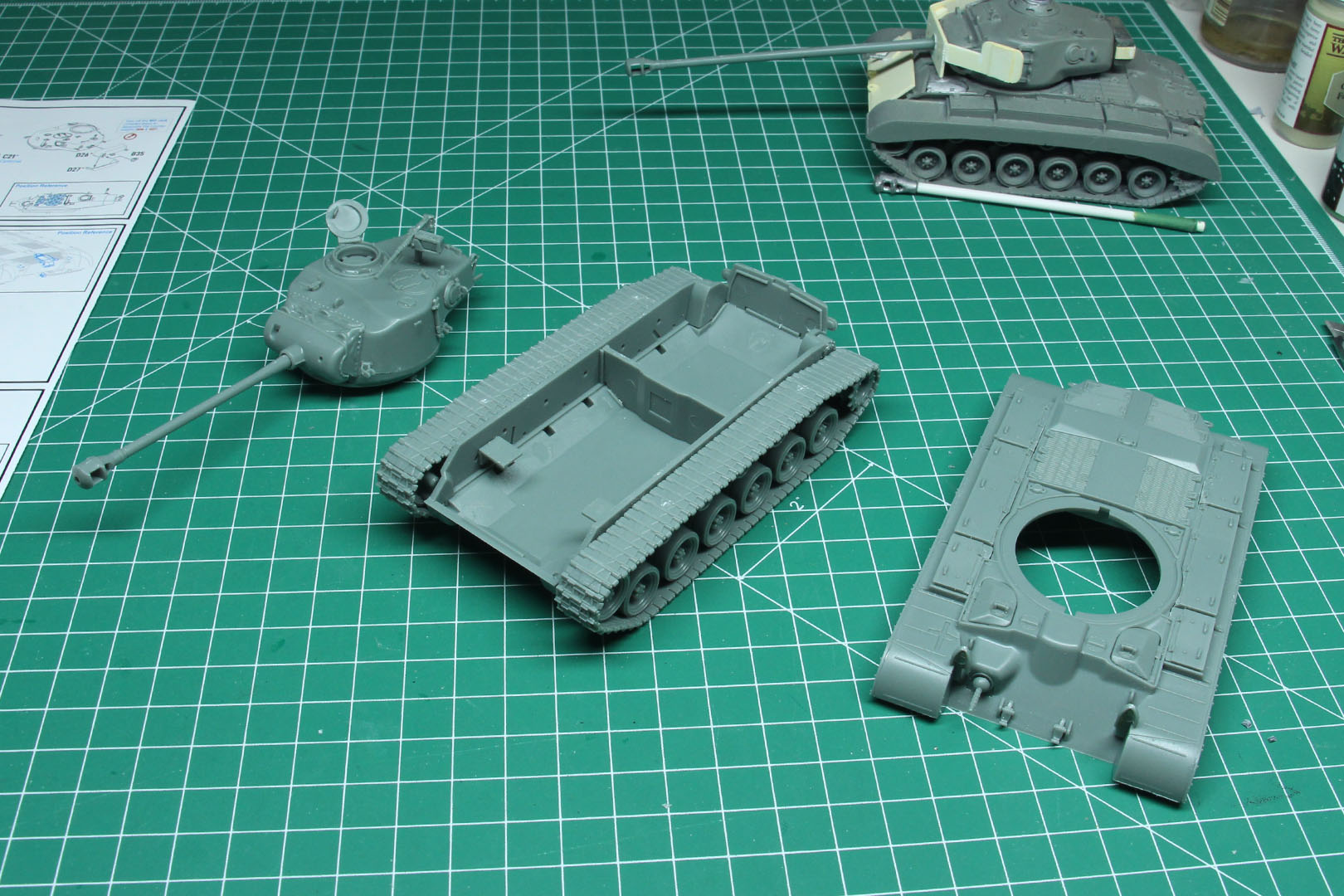 Gale Force Nine - Clash Of Steel - Plotone M26 Pershing Tank (3 Carri) | Kit Modellismo In Plastica, Scala Da Collezione
