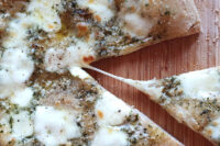 Pizza Bianca with Mozzarella, Gorgonzola and Garlic