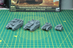 Legions Imperialis - Solar Auxilia Shadowswords, Stormblades and Stormswords Squadron