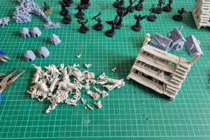 3d Print - Removing Supports - Kraken Studio Bleachers