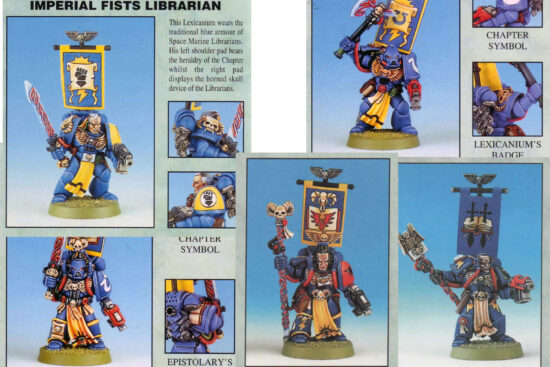 Warhammer 40,000 - 2nd Edition Imperial Fists Colour Card Librarians
