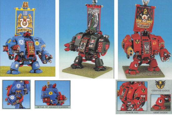 Warhammer 40,000 - 2nd Edition Imperial Fists Colour Card Dreadnoughts