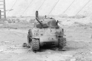 A wrecked Sherman in Lebanon
