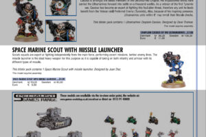 Warhammer 40,000 - Space Marine Scout with Missile Launcher